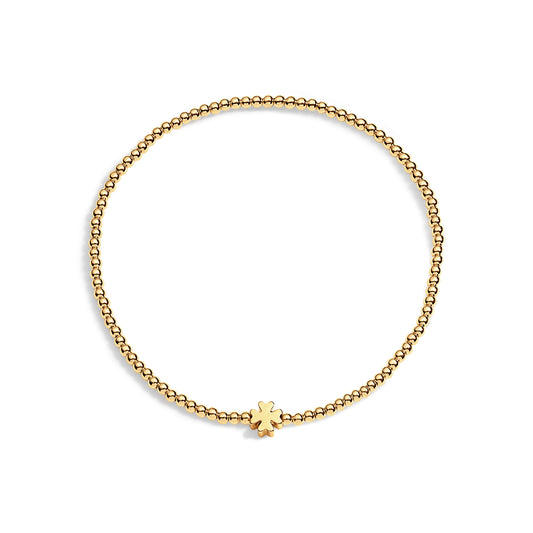 gold filled clover charm bracelet