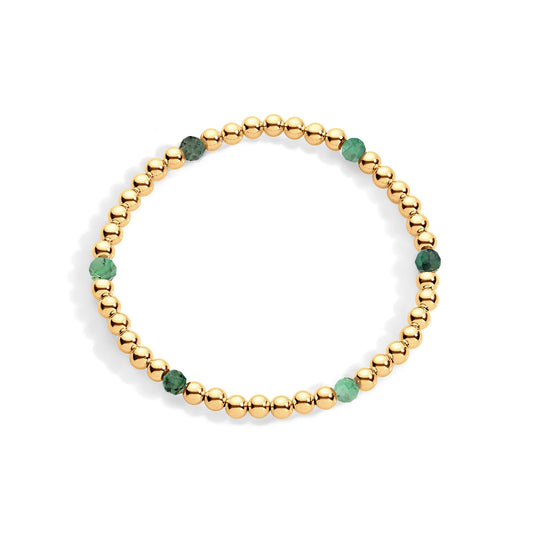 Morgan Gold Filled Gemstone Pattern Bracelet