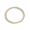 5mm mixed metal stretch bracelet on white background
