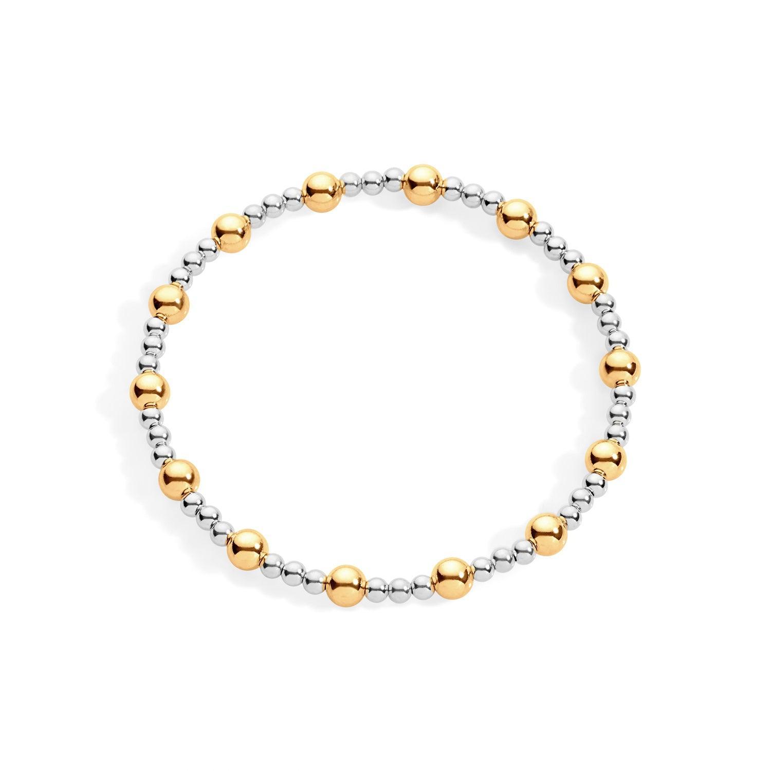Gold filled and sterling silver bracelet