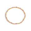 14K gold-filled beaded bracelet with pink tourmaline gemstones