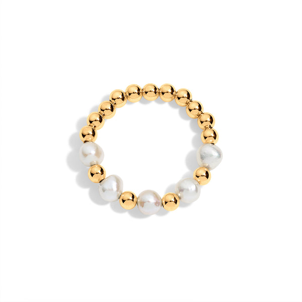 Ellie Gold & Pearl Ring