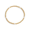 Gold filled beaded bracelet with herkimer diamonds