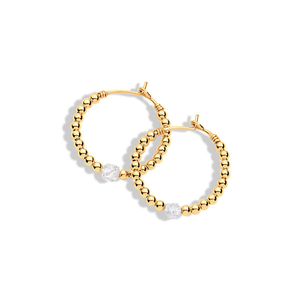 Izzy Gold Filled & Gemstone Hoop Earrings