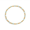 14K gold-filled beaded bracelet with aquamarine gemstones