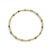 14K gold-filled beaded bracelet with emerald gemstones