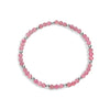Sterling silver beaded bracelet with pink tourmaline gemstones