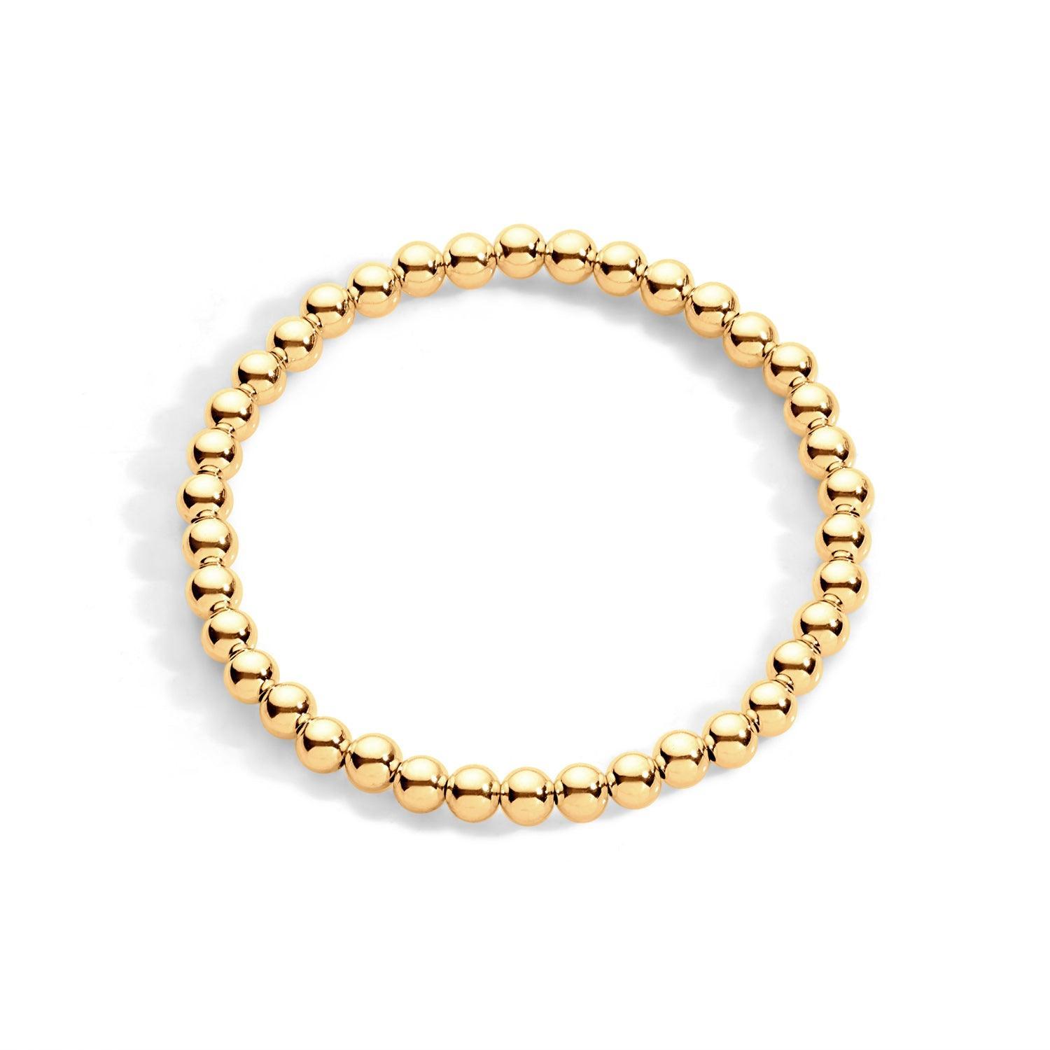 5mm gold filled beaded bracelet