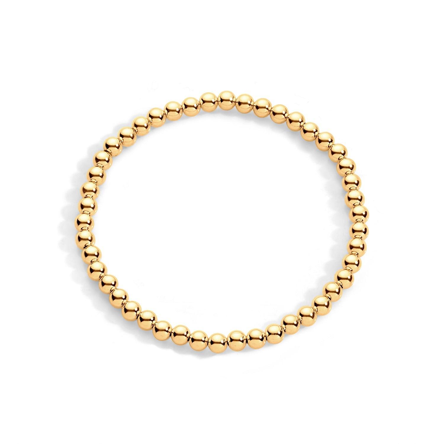 4mm gold filled beaded bracelet