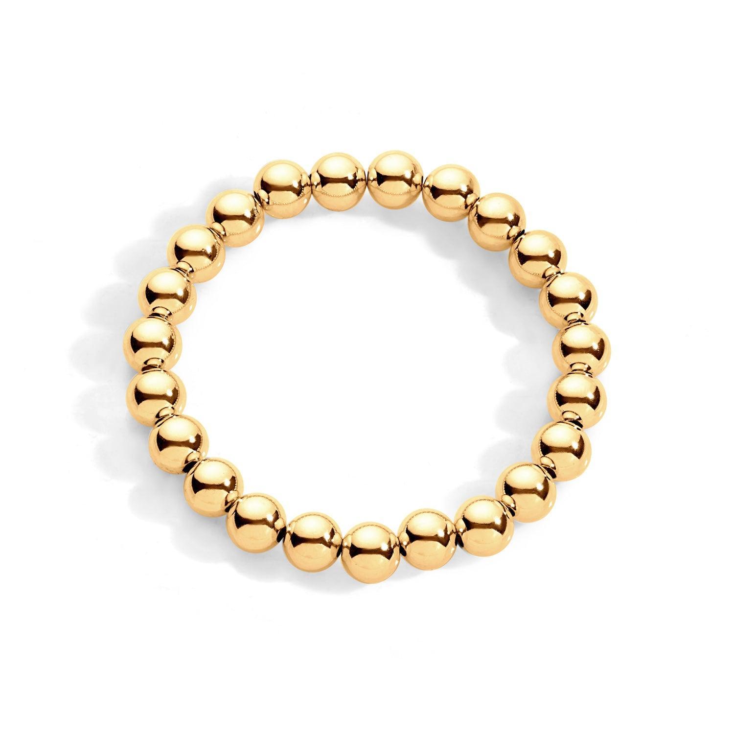 8mm gold filled beaded bracelet