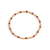 14K gold-filled beaded bracelet with ruby gemstones