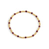 14K gold-filled beaded bracelet with garnet gemstones