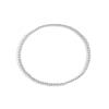 2mm sterling silver beaded stretch bracelet on white background
