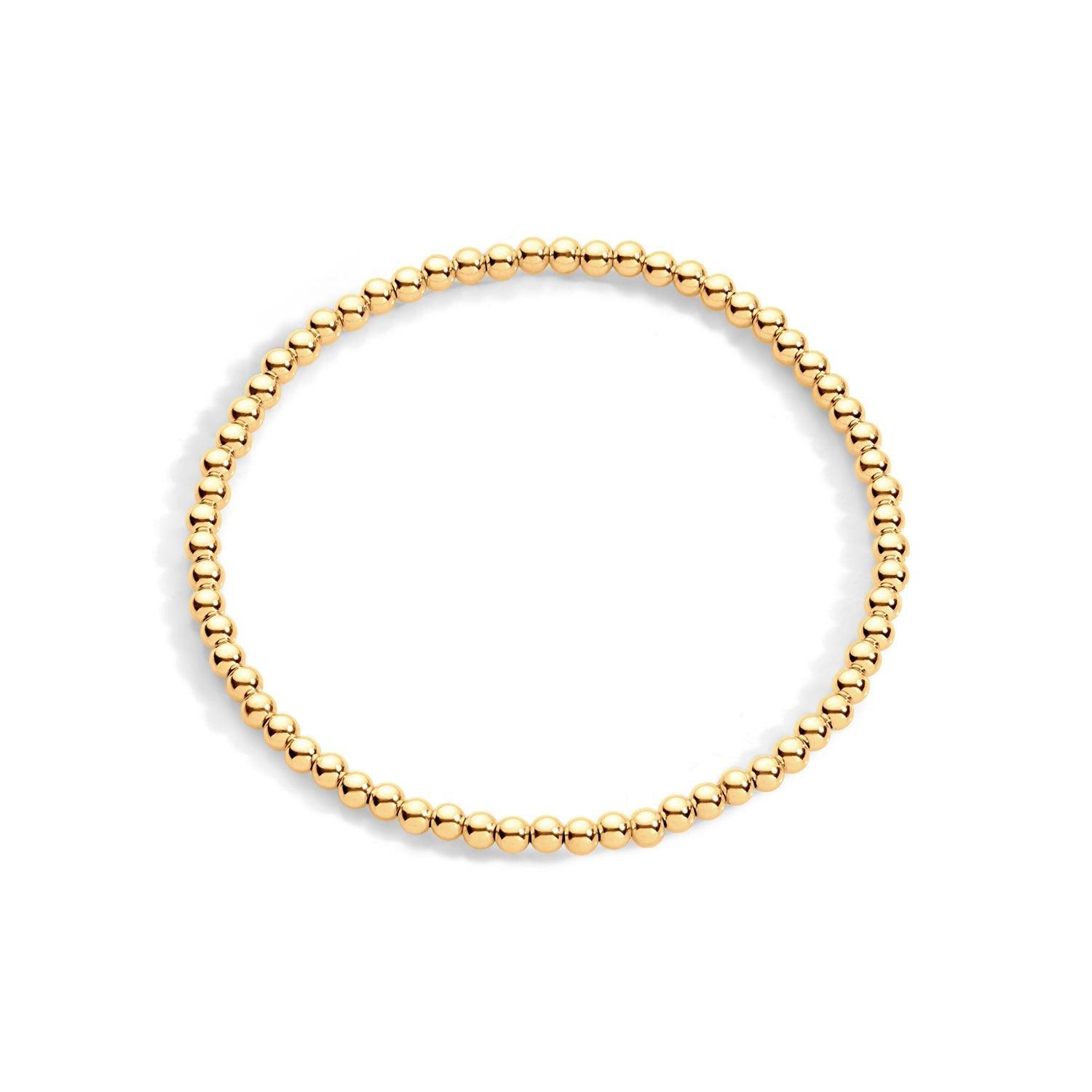 3mm gold filled beaded bracelet