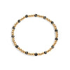 14K gold-filled beaded bracelet with hematite gemstones