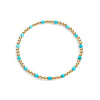 14K gold-filled beaded bracelet with turquoise gemstones