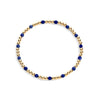 14K gold-filled beaded bracelet with lapis gemstones