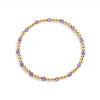 14K gold-filled beaded bracelet with amethyst gemstones