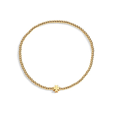 gold filled clover charm bracelet