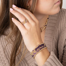 Load image into Gallery viewer, Morgan Gold Filled Gemstone Pattern Bracelet
