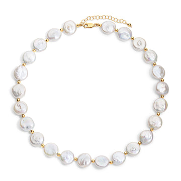 Marina Coin Pearl Necklace