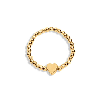 gold filled ring with gold heart