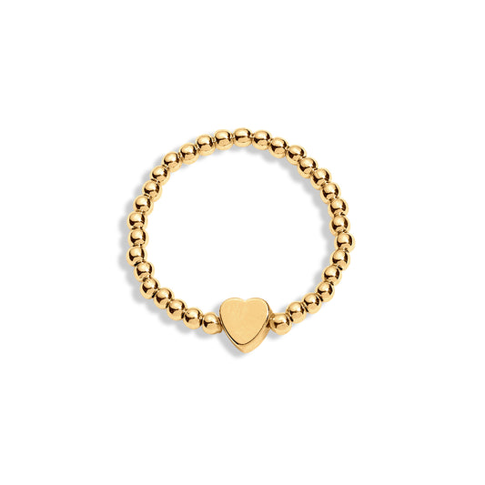 gold filled ring with gold heart