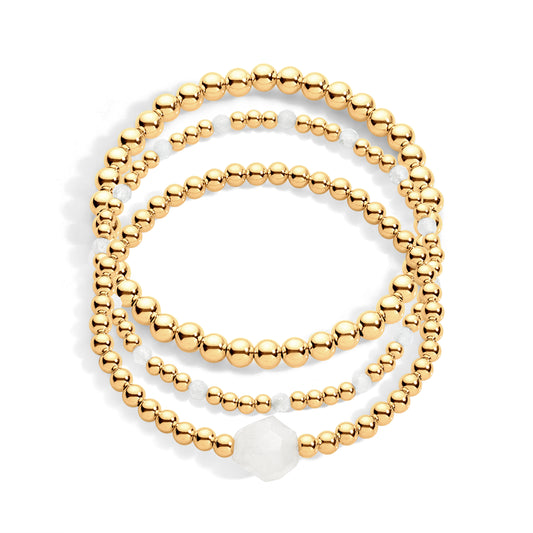 Hope Moonstone Bracelet Stack