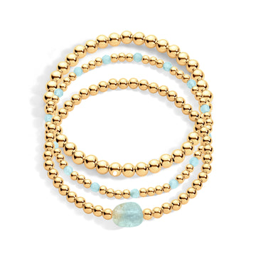 Empowerment Aquamarine Bracelet Stack