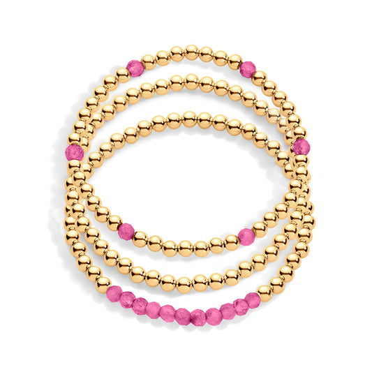 A stack of three bracelets