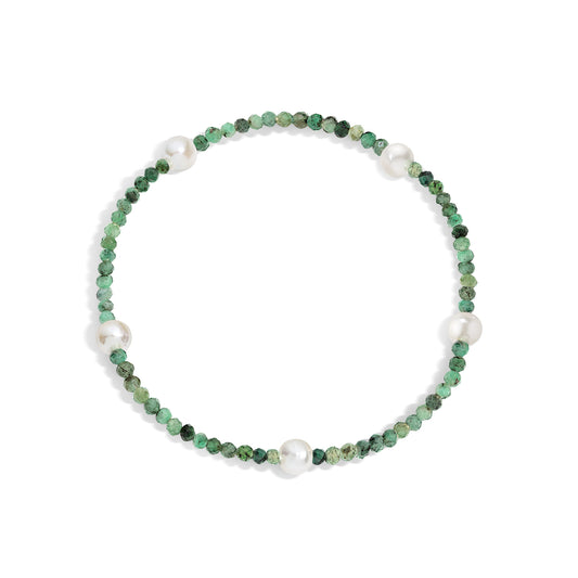 Grace Gemstone Pearl Bracelet