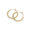 Gold Filled beaded hoop earrings