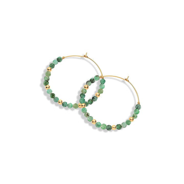 Zara Gemstone & Gold Filled Hoop Earrings