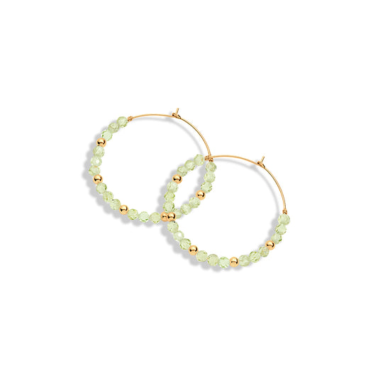 Zara Gemstone & Gold Filled Hoop Earrings