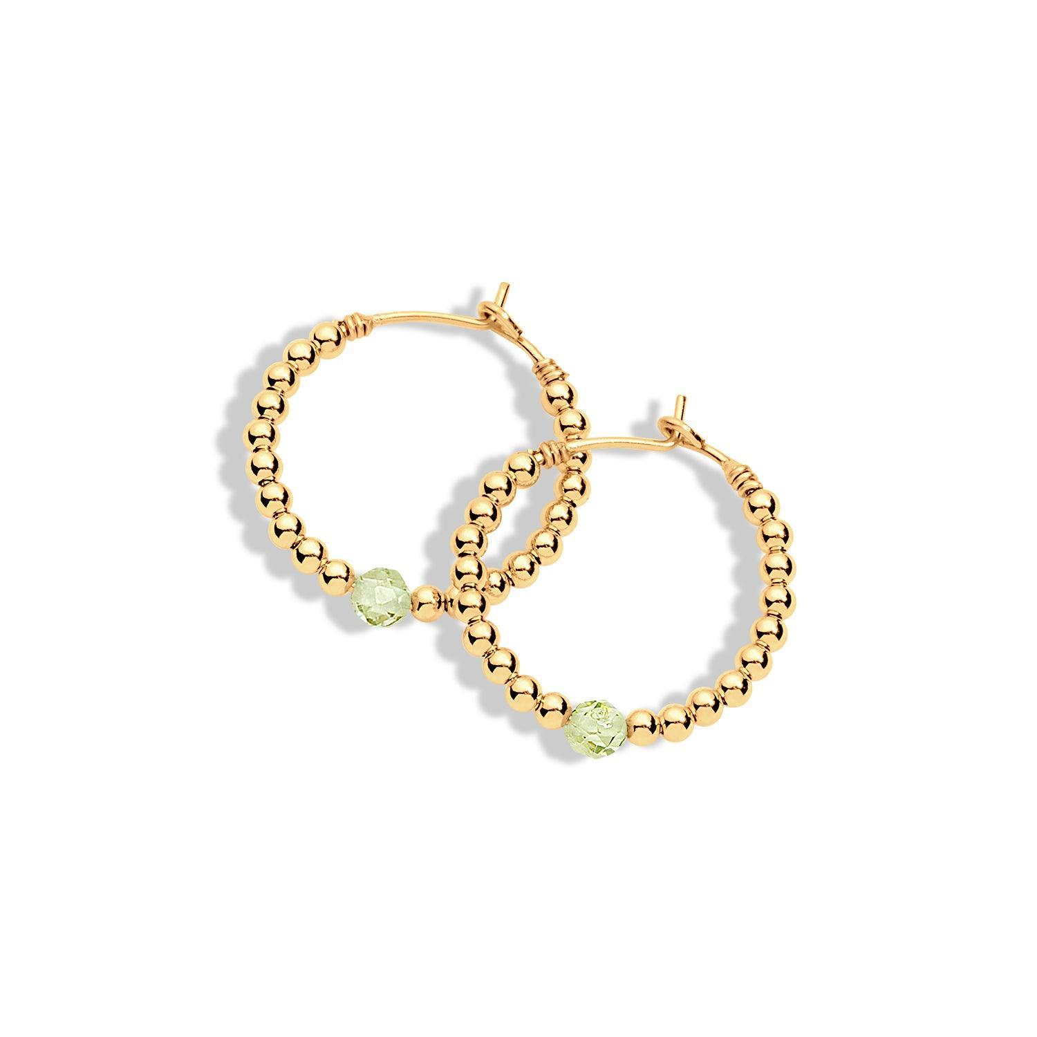 Gold filled beaded earrings with citrine gemstone