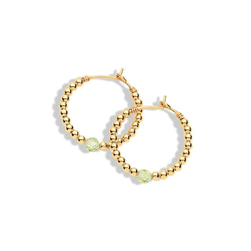 Gold filled beaded earrings with citrine gemstone