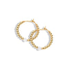 Gold filled beaded earrings with herkimer diamond gemstone