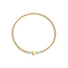 Gold filled bracelet with aquamarine gemstone