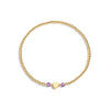 Gold filled bracelet with amethyst gemstones
