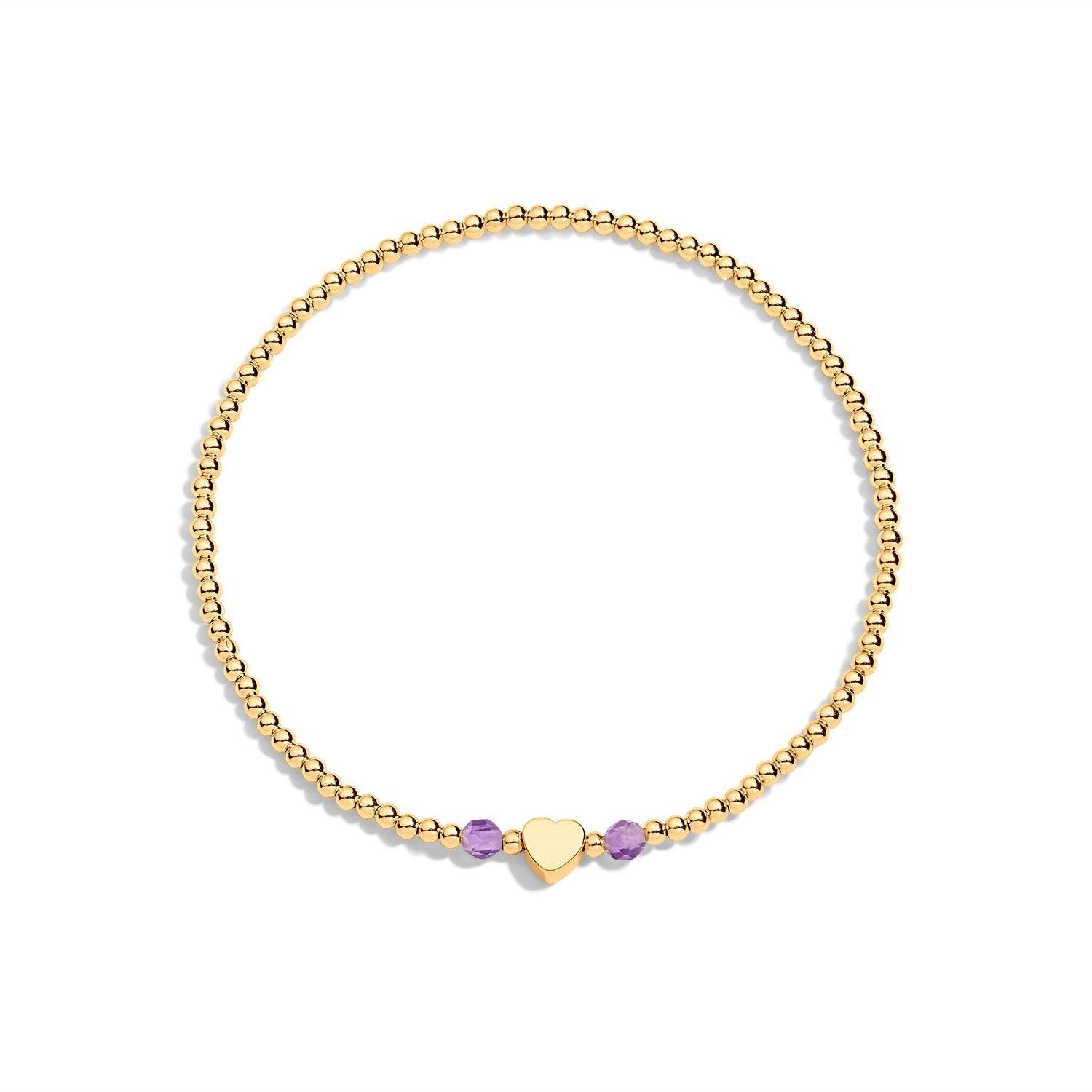 Gold filled bracelet with amethyst gemstones