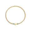 Gold filled bracelet with 2 green gemstones