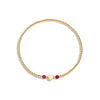 Gold filled bracelet with 2 ruby gemstones