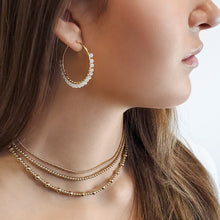 Load image into Gallery viewer, Serena Crystal Endless Hoop Earrings

