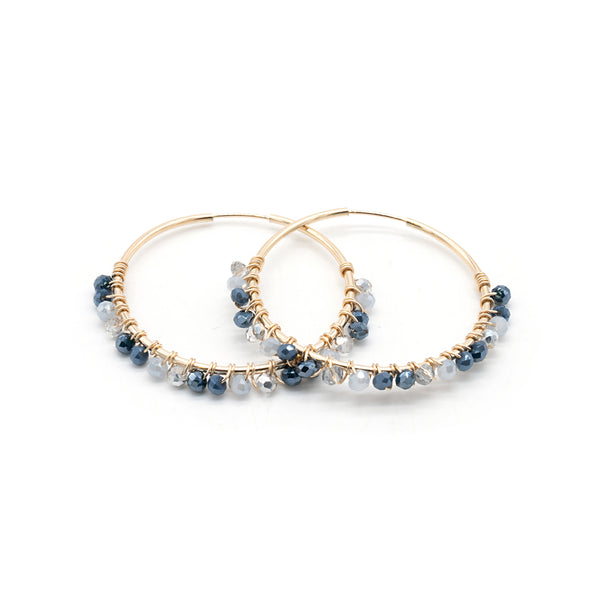 Serena Crystal Endless Hoop Earrings