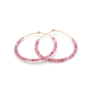 Gemstone Hoop Earrings