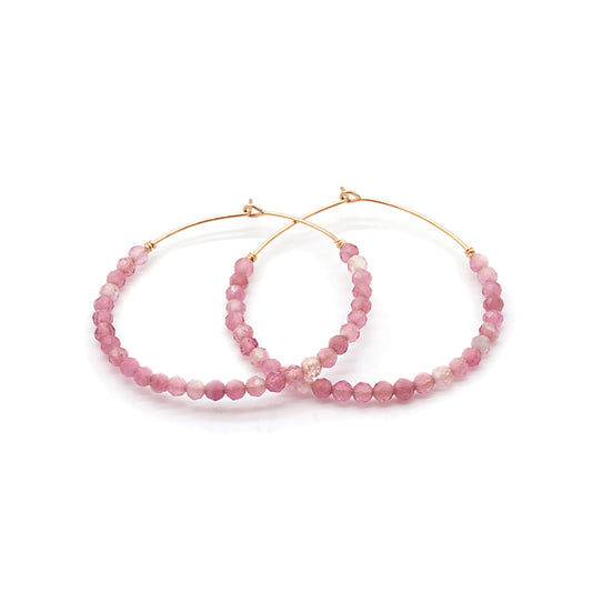 Gemstone Hoop Earrings
