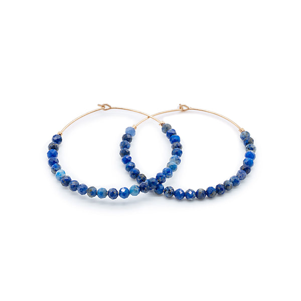 Izzy Gemstone Hoop Earrings