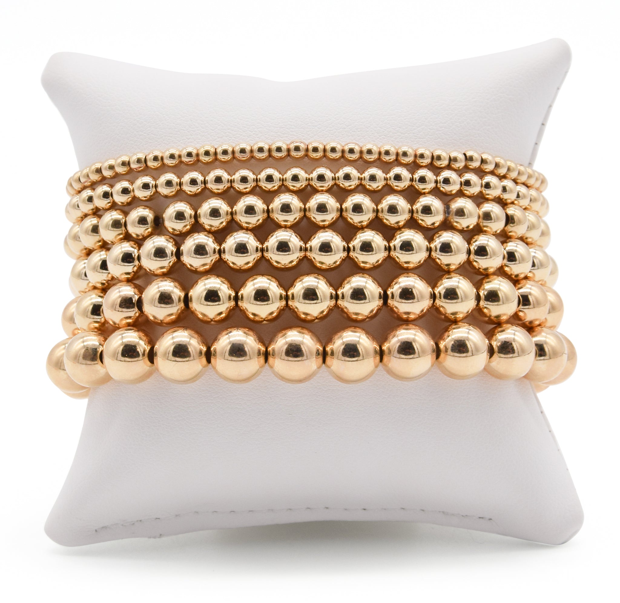 Bracelet élastique perles tube gold filled - DEBA CREATION
