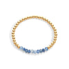 Gold Filled beaded bracelet with kyanite gemstones