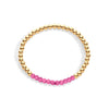 Gold Filled beaded bracelet with pink tourmaline gemstones